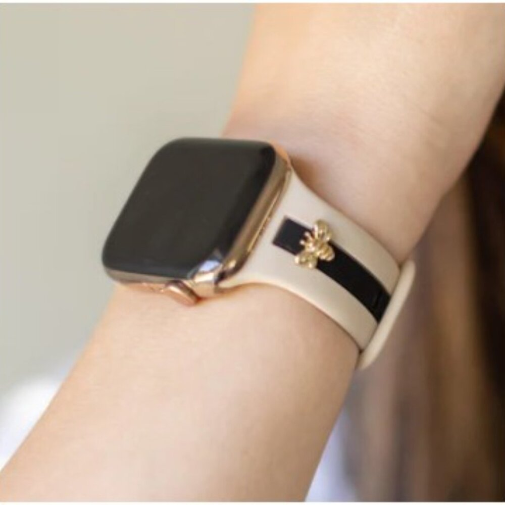 STRAWBERRY AVOCADOS “Honey Bee Me”‎ Apple Watch Charm (Silver) BRAND NEW & CUTE! - Picture 6 of 6